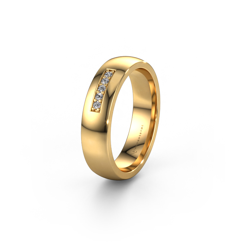 Bild von Ehering WH0111L25BP 585 Gold ±5x2 mm Diamant