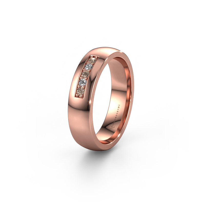 Bild von Ehering WH0111L25BP 585 Roségold ±5x2 mm Braun Diamant