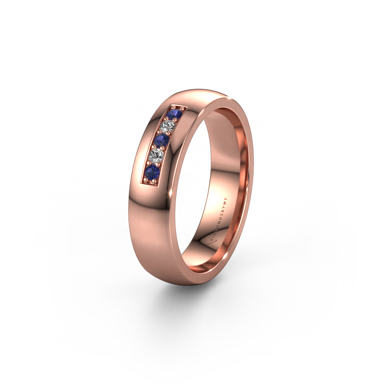 Bild von Ehering WH0111L25BP 585 Roségold ±5x2 mm Saphir
