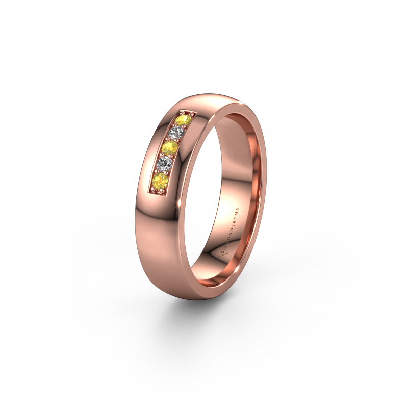 Bild von Ehering WH0111L25BP 585 Roségold ±5x2 mm Gelb Saphir
