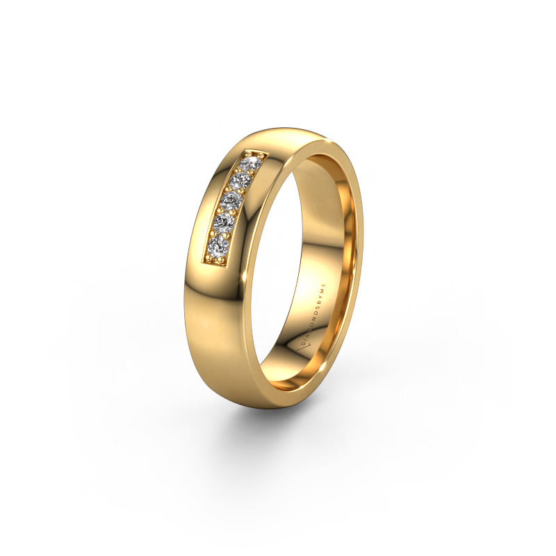 Bild von Ehering WH0111L25BP 585 Gold ±5x2 mm Zirkonia