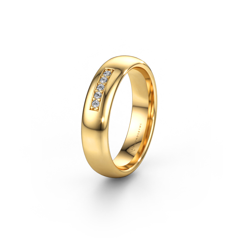 Bild von Ehering WH0111L35BP 585 Gold ±5 x 2 mm Diamant