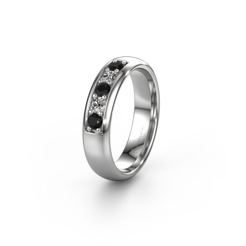 Bild von Ehering WH0111L35BP 950 Platin ±5x2 mm Schwarz Diamant