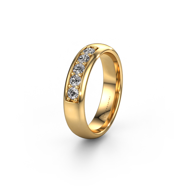 Bild von Ehering WH0111L35BP 585 Gold ±5x2 mm Zirkonia