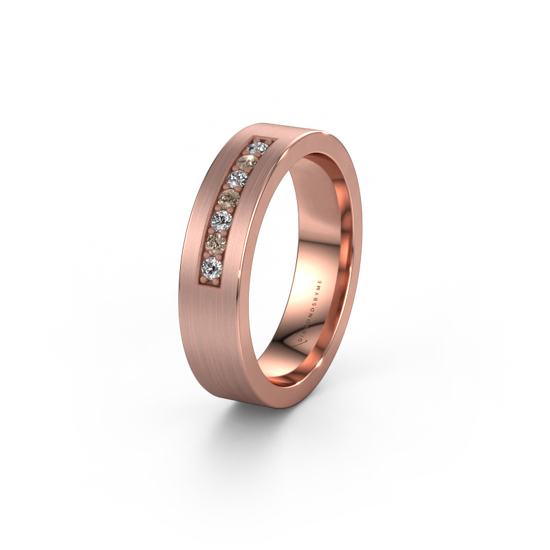 Bild von Ehering WH0112L15BM 585 Roségold ±5x2 mm Braun Diamant