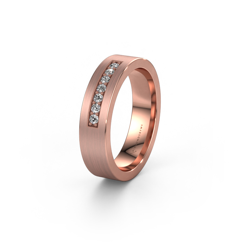 Afbeelding van Trouwring WH0112L15BM 585 rosé goud ±5x2 mm Zirkonia