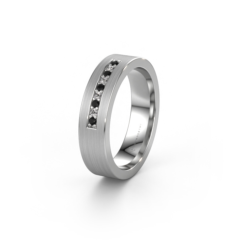 Bild von Ehering WH0113L15BM 950 Platin ±5x2 mm Schwarz Diamant
