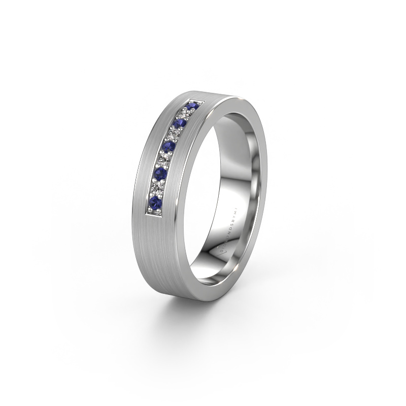Image of Wedding ring WH0113L15BM 950 platinum ±0.20x0.08 in Sapphire