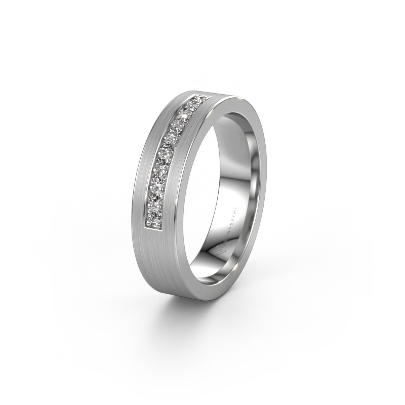 Image of Wedding ring WH0113L15BM 585 white gold ±0.20x0.08 in Diamond