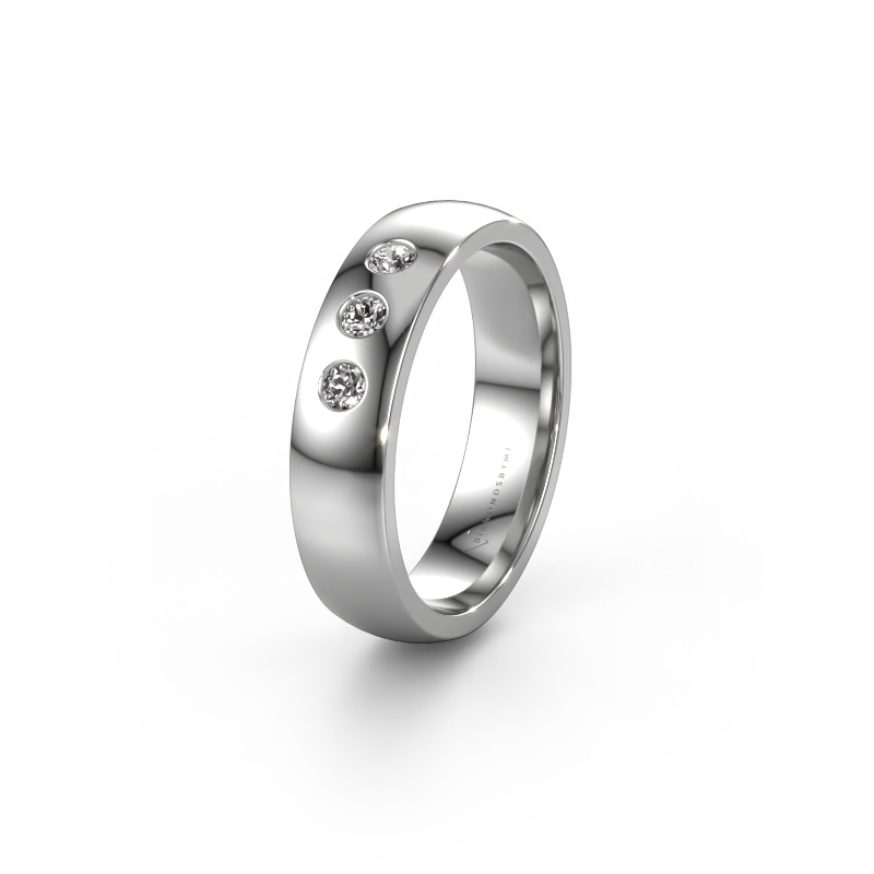 Image of Wedding ring WH0114L25BP 950 platinum ±0.20x0.08 in Zirconia