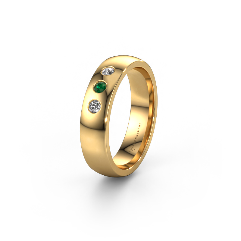 Bild von Ehering WH0114L25BP 585 Gold ±5x2 mm Smaragd