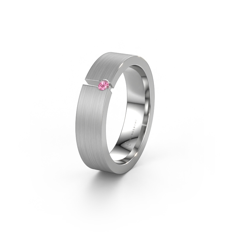 Bild von Ehering WH0120L15BM 950 Platin ±5x2 mm Pink Saphir
