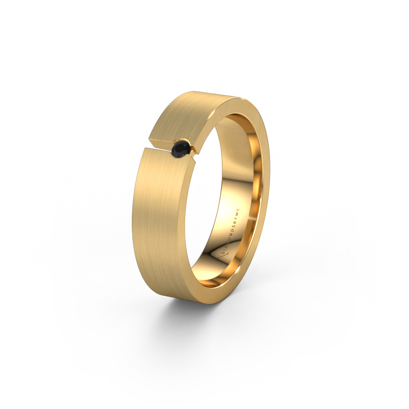 Image of Wedding ring WH0120L15BM 585 gold ±0.20x0.08 in Black diamond