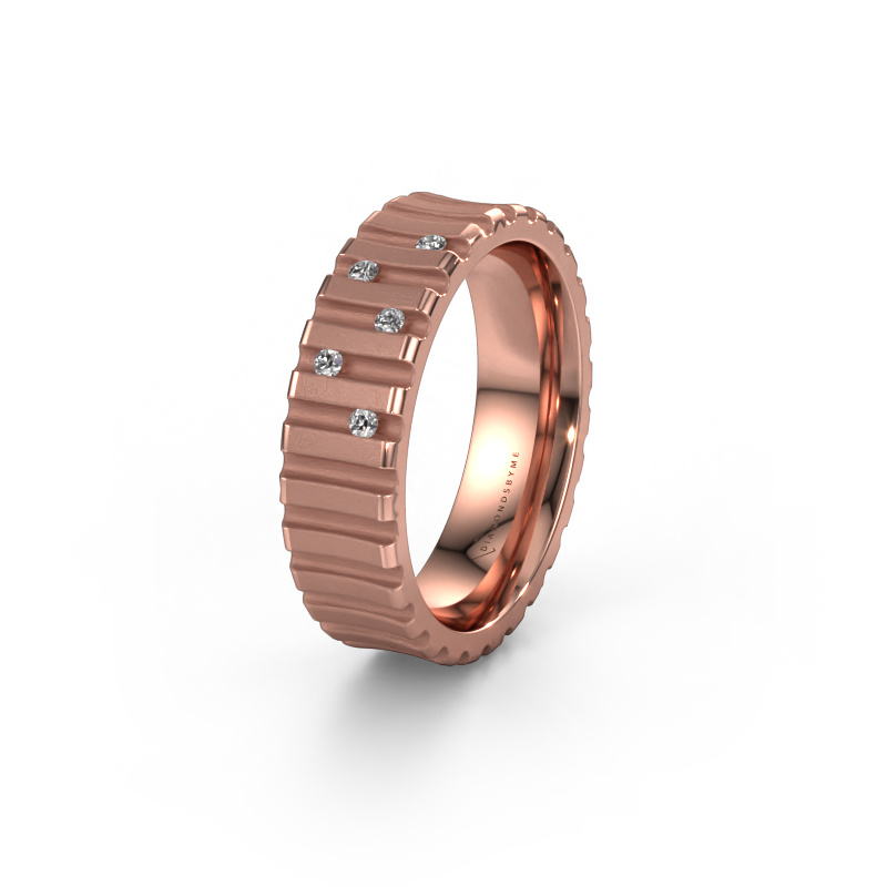 Image of Wedding ring WH0131L46BM 585 rose gold ±6x2 mm Diamond