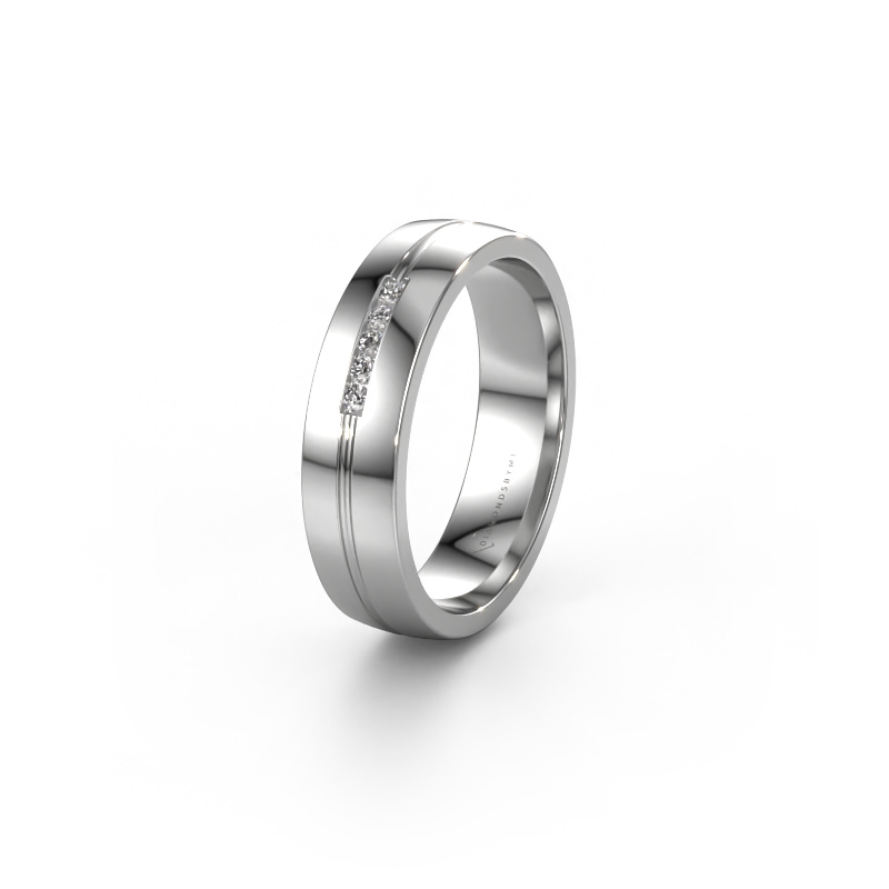 Image of Wedding ring WH0132L25B 950 platinum ±0.20x0.08 in Diamond