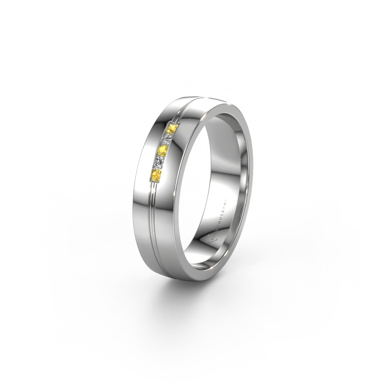 Image de Alliance WH0132L25B 585 or blanc ±5x2 mm Saphir jaune