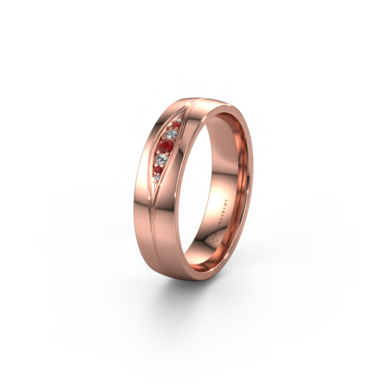 Bild von Ehering WH0133L25AP 585 Roségold ±5x1.7 mm Rubin