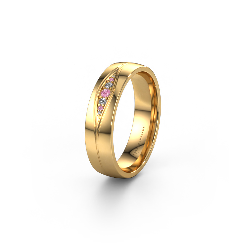Bild von Ehering WH0133L25AP 585 Gold ±5x1.7 mm Pink Saphir