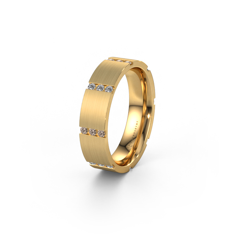 Bild von Ehering WH0135L15BM 585 Gold ±5x2 mm Braun Diamant