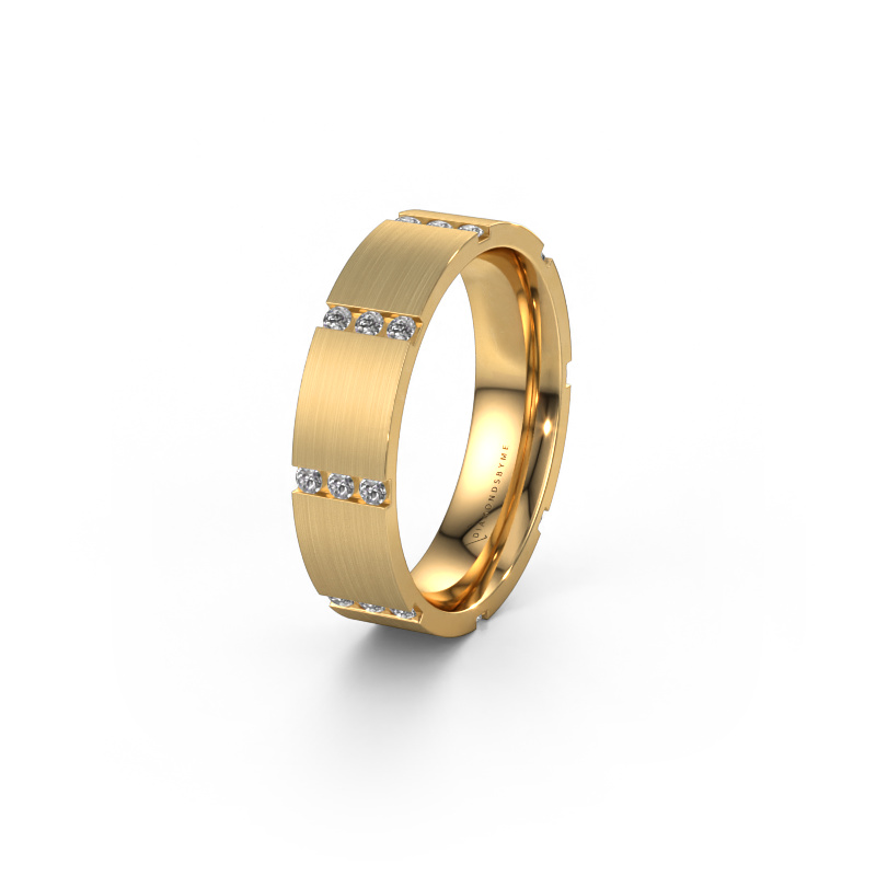 Bild von Ehering WH0135L15BM 585 Gold ±5x2 mm Diamant