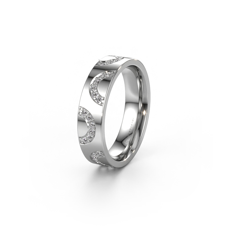 Bild von Ehering WH0136L15BP 950 Platin ±5x2 mm Zirkonia