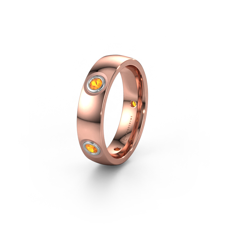 Bild von Trauring WH0139L25BP 585 Roségold ±5x2 mm Citrin