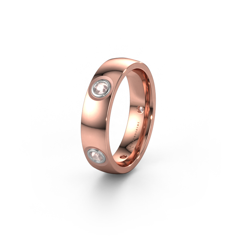 Bild von Trauring WH0139L25BP 585 Roségold ±5x2 mm Morganit Champagner