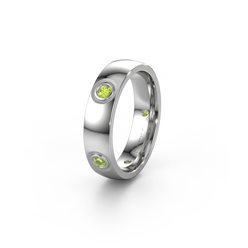 Bild von Trauring WH0139L25BP 950 Platin ±5x2 mm Peridot