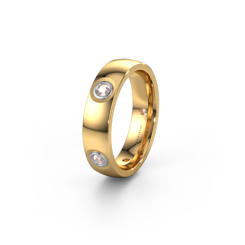 Bild von Trauring WH0139L25BP 585 Gold ±5x2 mm Morganit Champagner