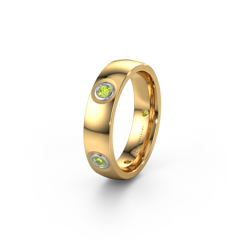Bild von Trauring WH0139L25BP 585 Gold ±5x2 mm Peridot