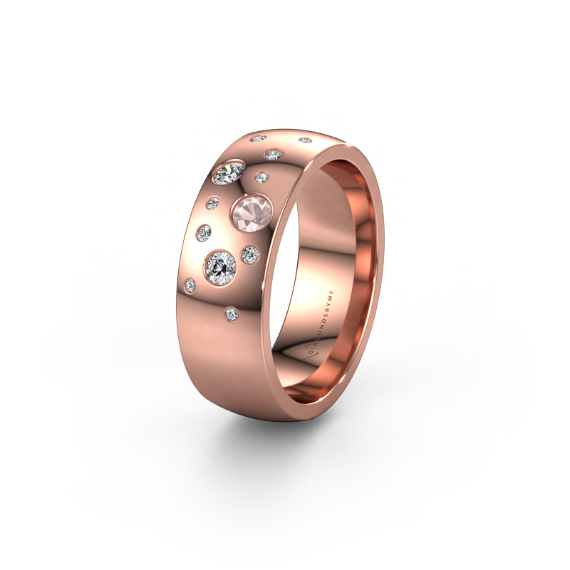 Bild von Ehering WH0141L26BP 585 Roségold ±7x2 mm Morganit Champagner
