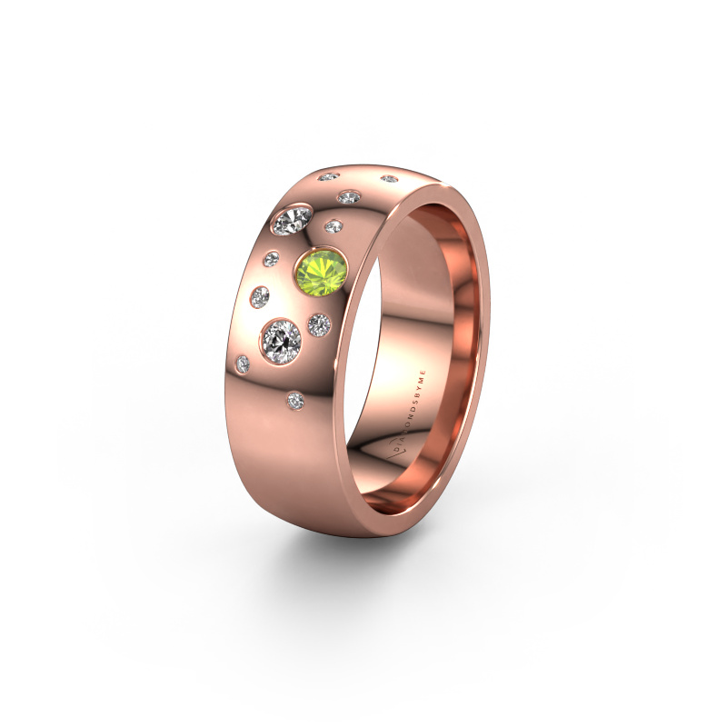 Bild von Ehering WH0141L26BP 585 Roségold ±7x2 mm Peridot