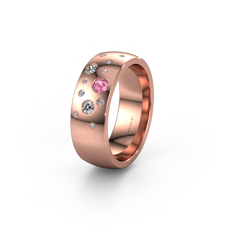 Bild von Ehering WH0141L26BP 585 Roségold ±7x2 mm Pink Saphir