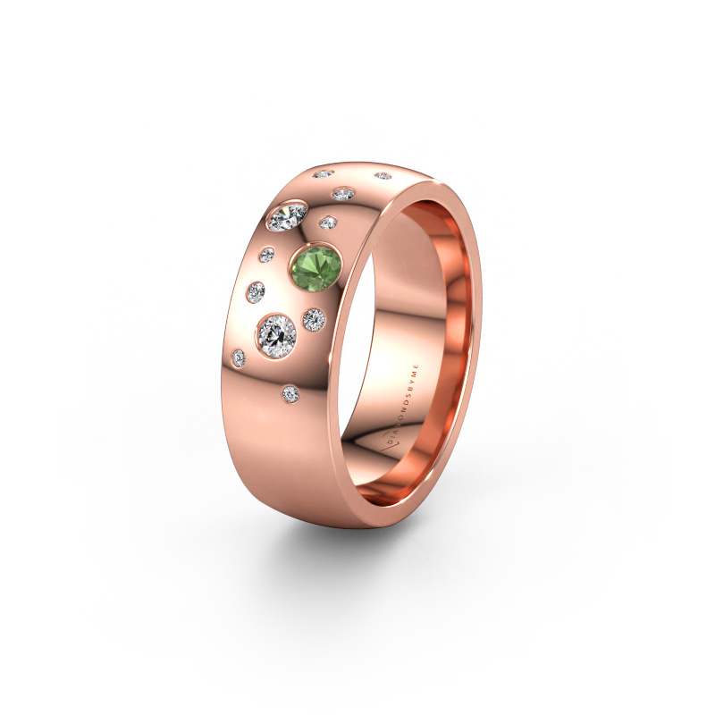 Image de Alliance WH0141L26BP 585 or rose ±7 x 2 mm Vert tourmaline