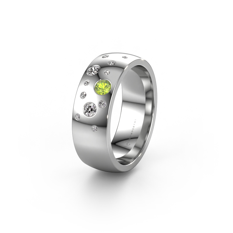 Bild von Ehering WH0141L26BP 950 Platin ±7x2 mm Peridot