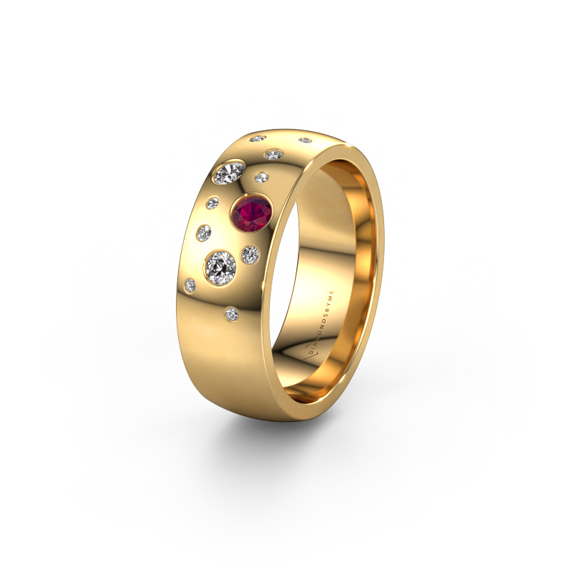Bild von Ehering WH0141L26BP 585 Gold ±7x2 mm Rhodolit