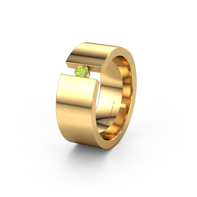 Image of Wedding ring WH0146L18BP 585 gold ±8x2 mm Peridot