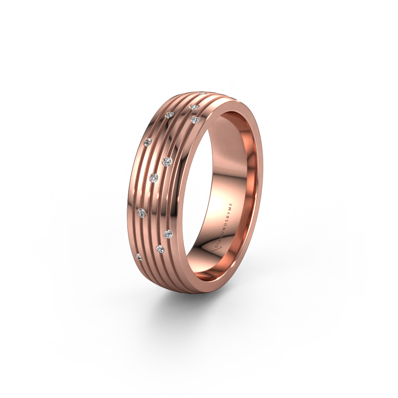 Bild von Trauring WH0150L26A 585 Roségold ±6x1.7 mm Diamant