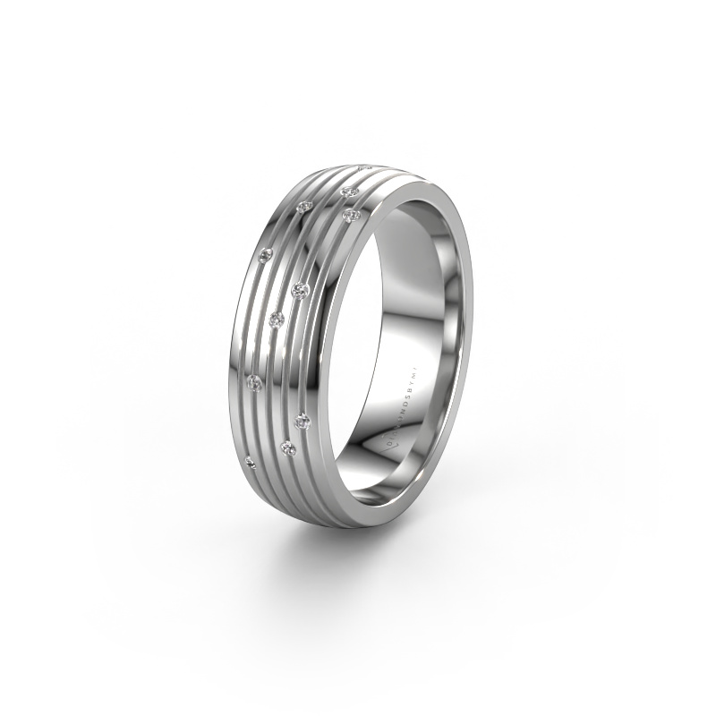 Image of Wedding ring WH0150L26A 950 platinum ±6x1.7 mm Zirconia