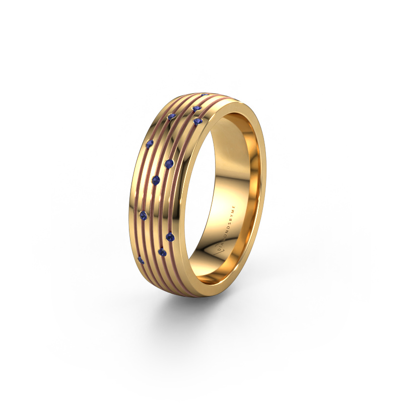 Image of Wedding ring WH0150L26A 585 gold ±6x1.7 mm Sapphire