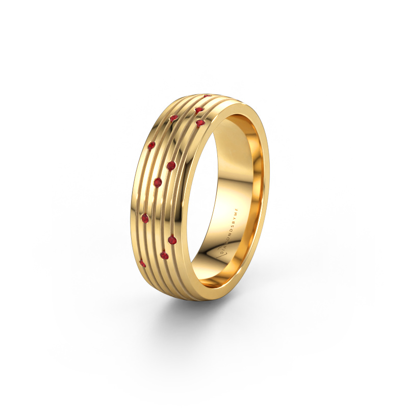 Immagine di Fede nuziale WH0150L26A 585 oro ±6 x 1,7 mm Rubino