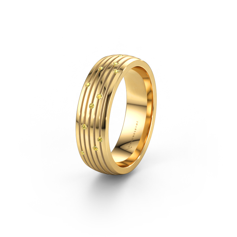 Immagine di Fede nuziale WH0150L26A 585 oro ±6 x 1,7 mm Zaffiro giallo