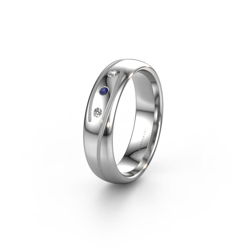 Image of Wedding ring WH0152L25A 585 white gold ±0.20x0.07 in Sapphire