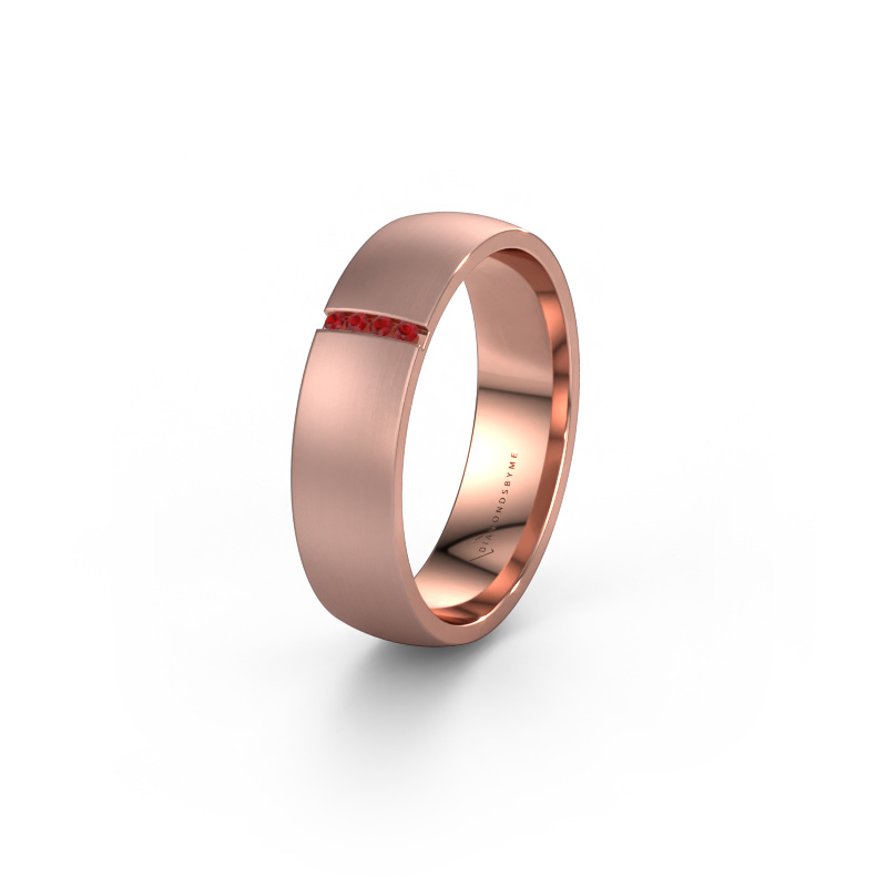Bild von Ehering WH0154L25XM 585 Roségold ±5x1.4 mm Rubin