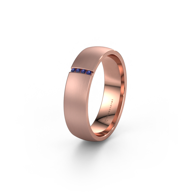 Image of Wedding ring WH0154L25XM 585 rose gold ±0.20x0.05 in Sapphire