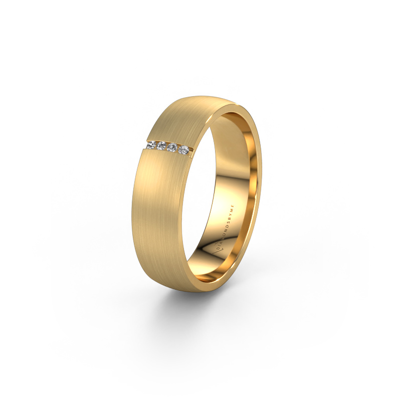 Afbeelding van Trouwring WH0154L25XM 585 goud ±5x1.4 mm Zirkonia