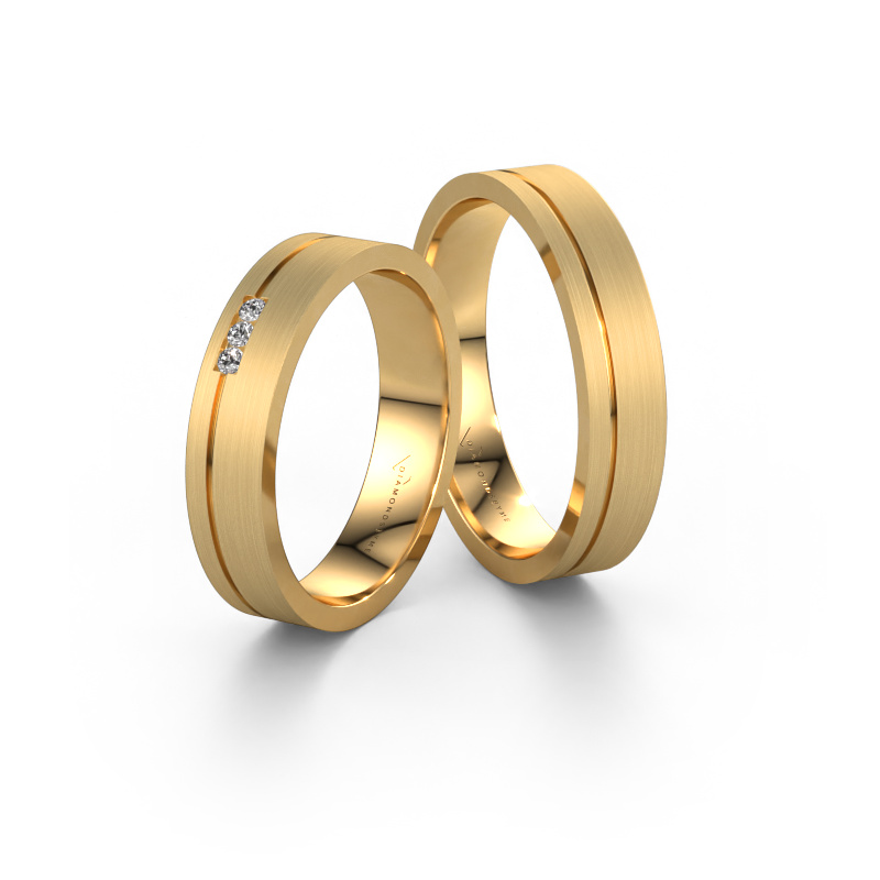 Bild von Eheringe set WH0156LM14XM ±4,5x1.5 mm 14 Karat Gold