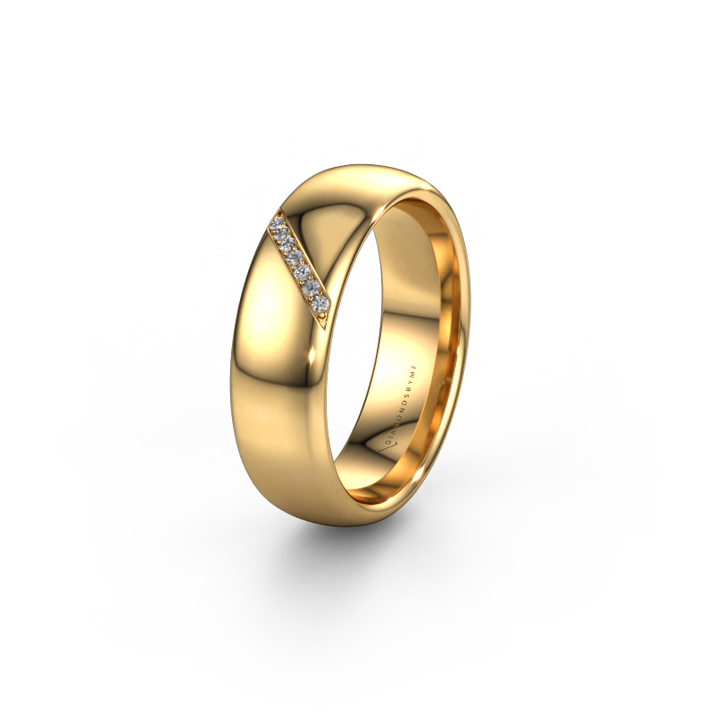 Image of Wedding ring WH0164L36B 585 gold ±0.24x0.08 in Zirconia