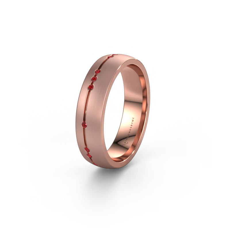 Bild von Ehering WH0166L25A 585 Roségold ±5x1.7 mm Rubin