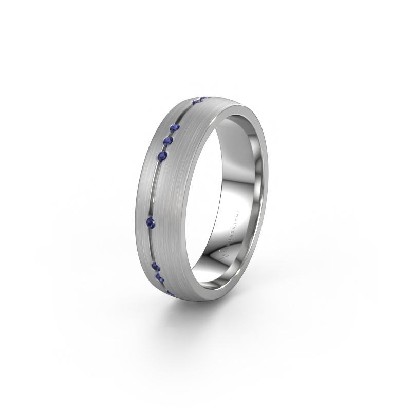 Image of Wedding ring WH0166L25A 950 platinum ±5x1.7 mm Sapphire